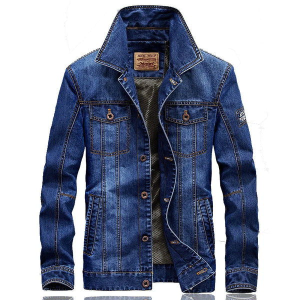 Men’s Winter Streetwear Jacket – Oversized 6XL/7XL Fleece-Lined Denim Coat