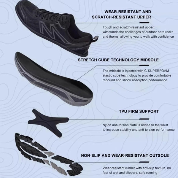 GOLDEN CAMEL Motion Control Sports Shoes – Men's & Women's All-Terrain Running Sneakers, Breathable Outdoor Jogging Footwear