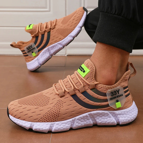 Luxury Brand Casual Sneakers – Men's & Women's Summer Running Shoes, Breathable Fashion Lace-Up Walking Footwear