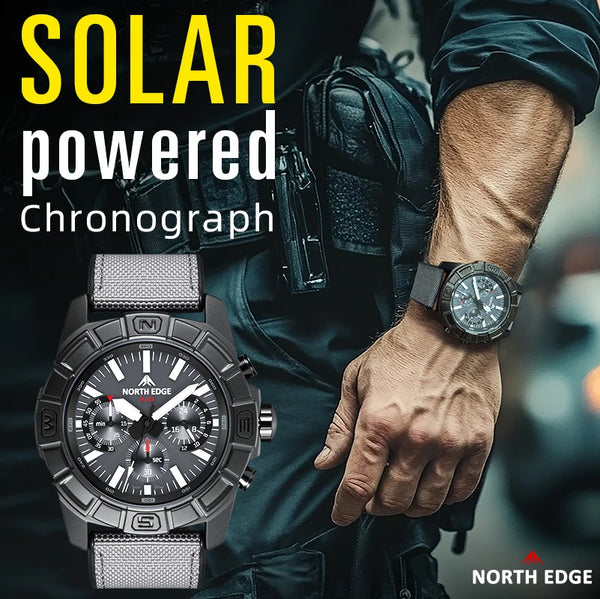 North Edge Blaze 2025 Solar Sports Watch – Waterproof, Night-Ready, Adventure-Driven