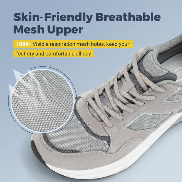 FitVille Men's Running Shoes – 4E Wide Width, Arch Support, Heel Pain Relief, Flat Feet, Plantar Fasciitis Sneakers