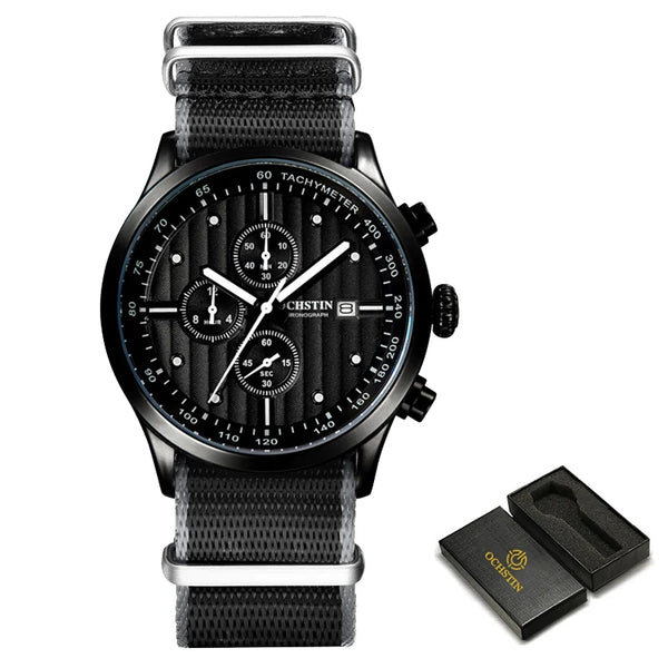2025 OCHSTIN Men’s Military Watch – Quartz Chronograph, Waterproof, Luminous, Date, Luxury Wristwatch
