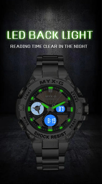 Men’s Eco Drive Watch – Solar + Motion Power, Windmill Dial
This solar-powered men's watch combines kinetic energy, alarm and timer functions, and a unique rotating windmill design—all housed in a durable all-steel body