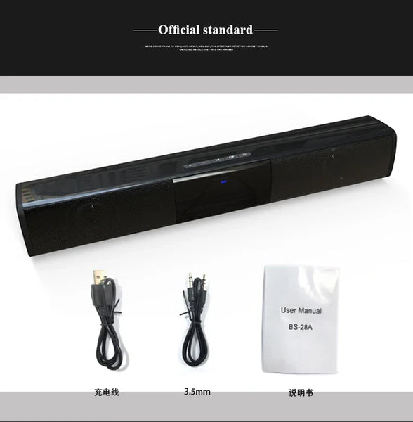 Super Powerful Sound Bar Portable Wireless Bluetooth Speaker Surround Stereo Home TV Sound Box Subwoofer FM Radio caixa de som