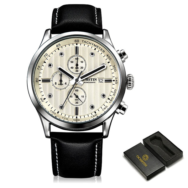 2025 OCHSTIN Men’s Military Watch – Quartz Chronograph, Waterproof, Luminous, Date, Luxury Wristwatch