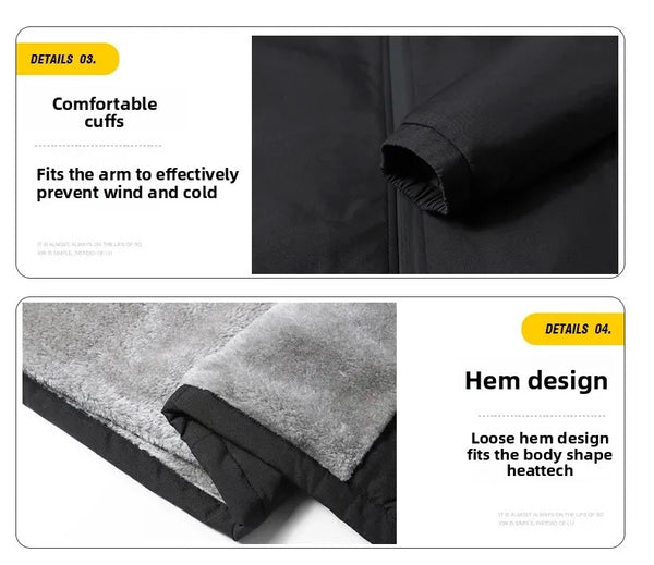 Thickened Fleece Jacket for Men – Ideal for Middle-Aged & Elderly Comfort