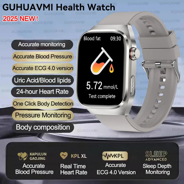 2025 New For Xiaomi Five organ examination Smart Watch Men ECG+PPG Uric Acid Blood Fat Bluetooth Call Sports Health Smartwatches