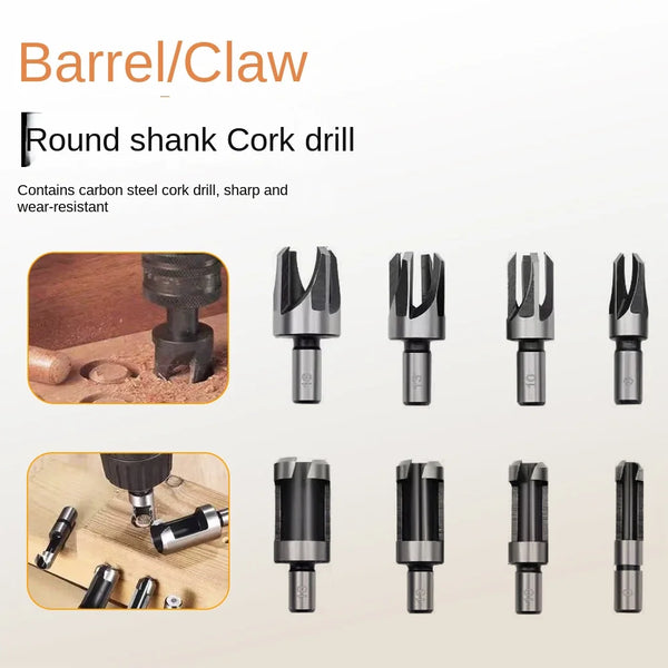 The 26Pcs Three-point Step Drill Bit Set is a versatile woodworking kit designed for multi-size drilling, countersinking, chamfering, and precise hole positioning. It’s ideal for wood plug creation and clean finishes in car