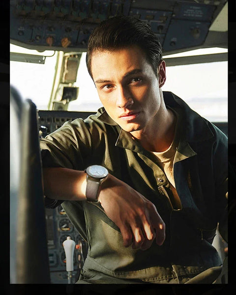 NORTH EDGE MACH 2024 Pilot Watch – Solar Powered, Dual Time, Waterproof