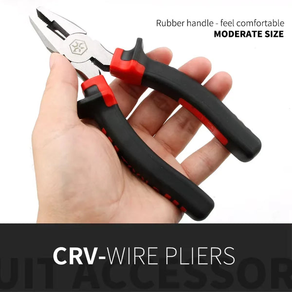 The Industrial Grade CrV Wire Cutter/Tiger Plier is a multifunctional hand tool made from chrome vanadium steel, designed for cutting, gripping, and general electrical or mechanical tasks. It’s available in 6-inch and 8-inc