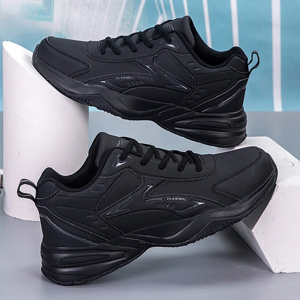2024 Men's Clunky Sneakers – Thick Sole, Mesh Lace-Up, Breathable Casual Sports Shoes, Soft Platform Trend Footwear