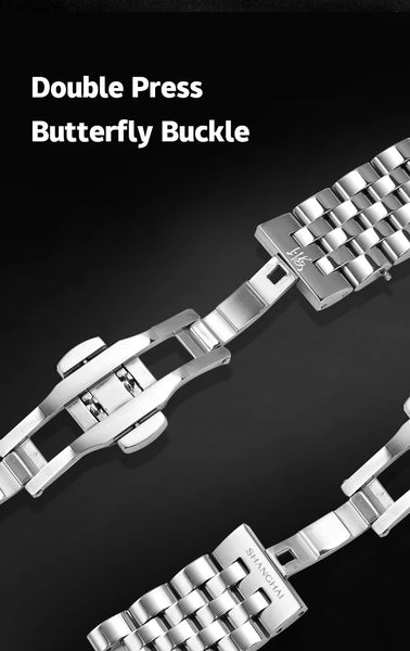 Shanghai Men's Luxury Automatic Watch – Sapphire, Double Calendar, Waterproof