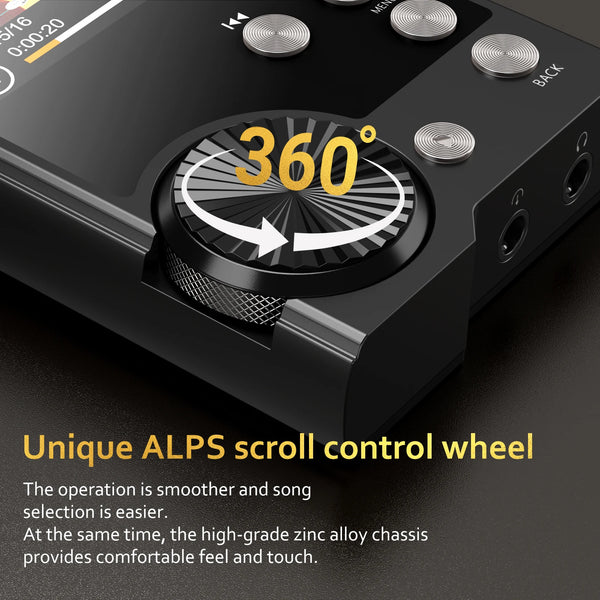 Diofox  HiFi MP3 Player, Lossless DSD High Resolution Digital Audio Music Player, High-Res Portable Audio Player with 64GB Memor