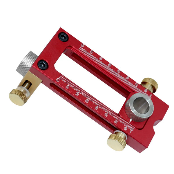 2 In 1 Drill Guide Doweling Jig Bed Cabinet Screw Punch Locator Woodworking Hole Drill Bit Set 5-Hole 6/8/10/12/15mm Pin Fixture