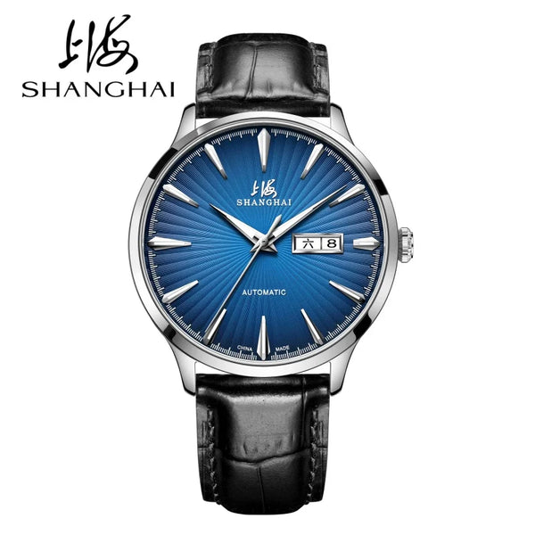 Shanghai Men's Luxury Automatic Watch – Sapphire, Double Calendar, Waterproof