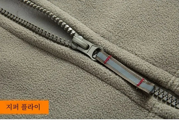 Norway Men's Plus Size Polar Fleece Jacket – Thick Double-Layer Hooded Winter Coat, Warm Fleece-Lined Outdoor Outerwear