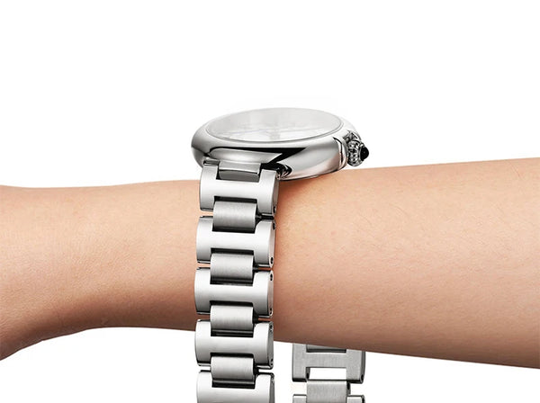 CARNIVAL Women’s Quartz Watch – Luxury Sapphire, Stainless Steel, Waterproof Fashion Wristwatch, Relogio Feminino