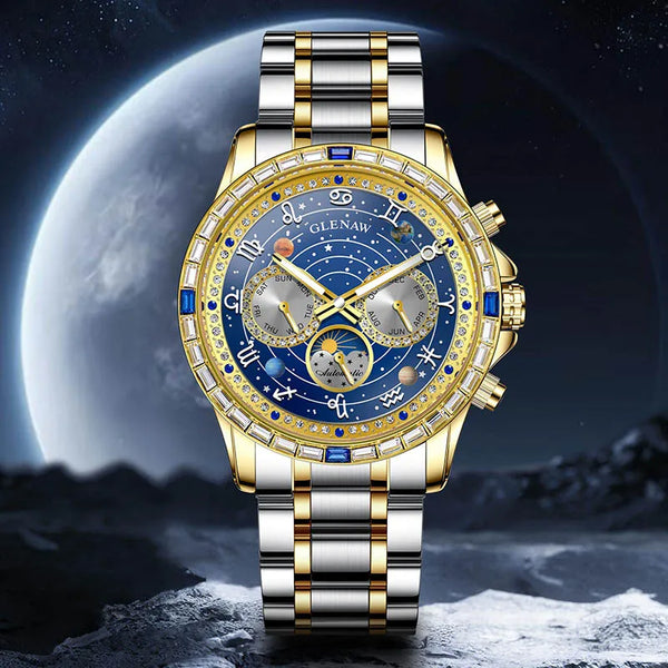 Glenaw high-end business fully automatic mechanical multifunctional men's watch fashionable waterproof luminous watch