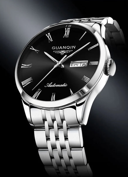 GUANQIN Men's Luxury Automatic Watch – Stainless Steel, Date, Week, Waterproof