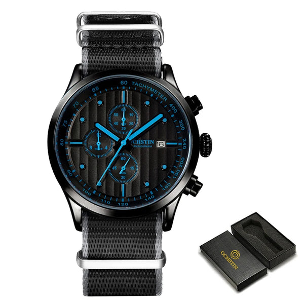 2025 OCHSTIN Men’s Military Watch – Quartz Chronograph, Waterproof, Luminous, Date, Luxury Wristwatch