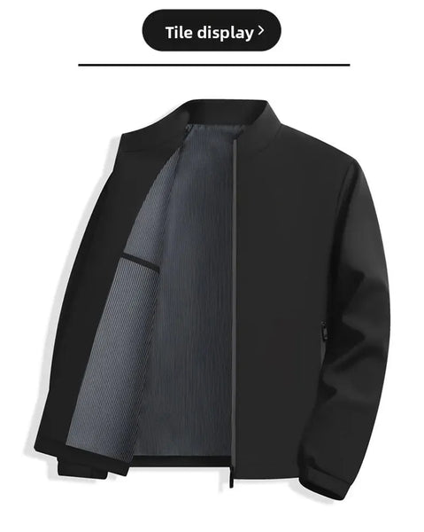 Thickened Fleece Jacket for Men – Ideal for Middle-Aged & Elderly Comfort