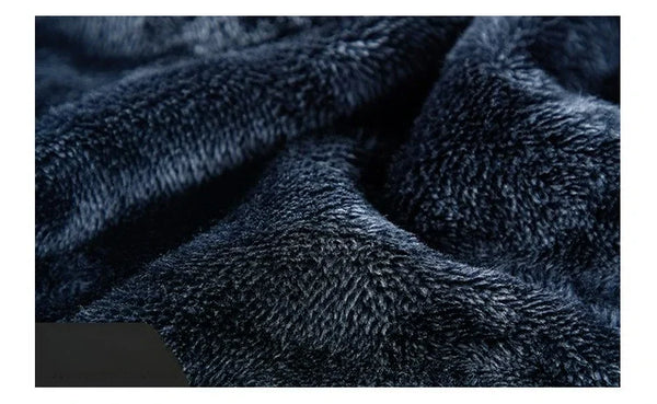 Men's Norwegian Fleece Hooded Jacket – Thick Plus Size Autumn/Winter Outdoor Coat, Warm Couple Fleece Outerwear