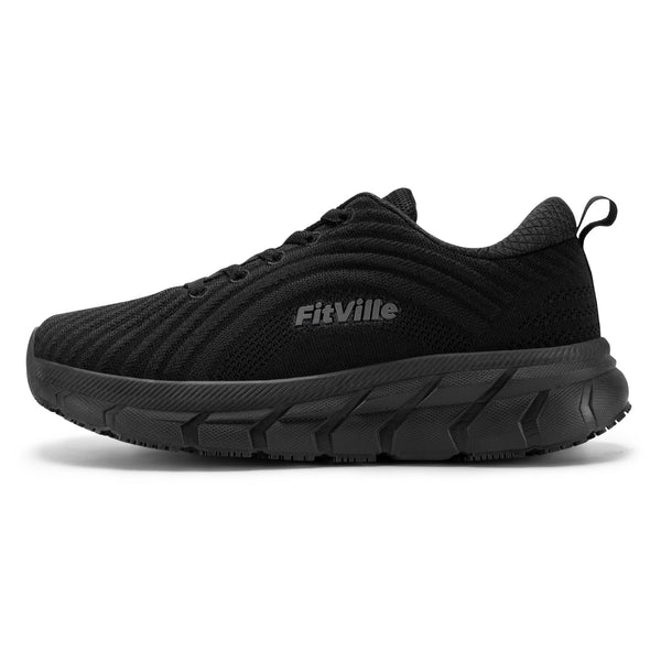 FitVille Men's Wide Toe Box Running Shoes – Extra Wide Width, Cushioned, Non-Slip, Lightweight & Breathable Sneakers
