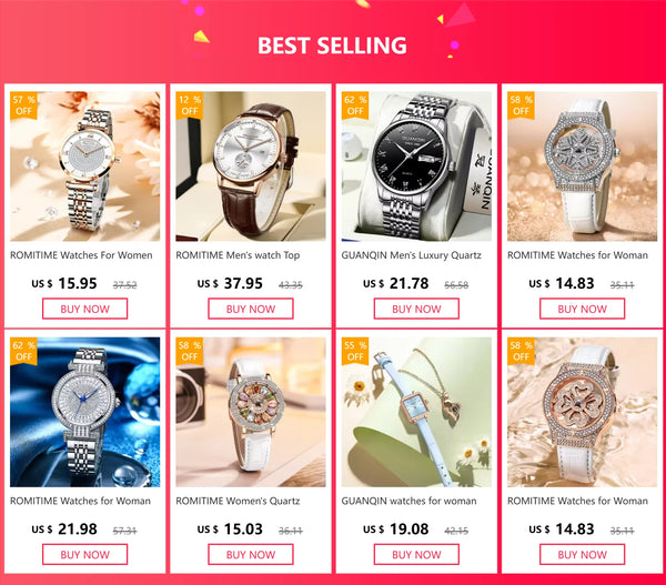 GUANQIN Men's Luxury Quartz Watch – Dual-Language Date, Waterproof, Luminous