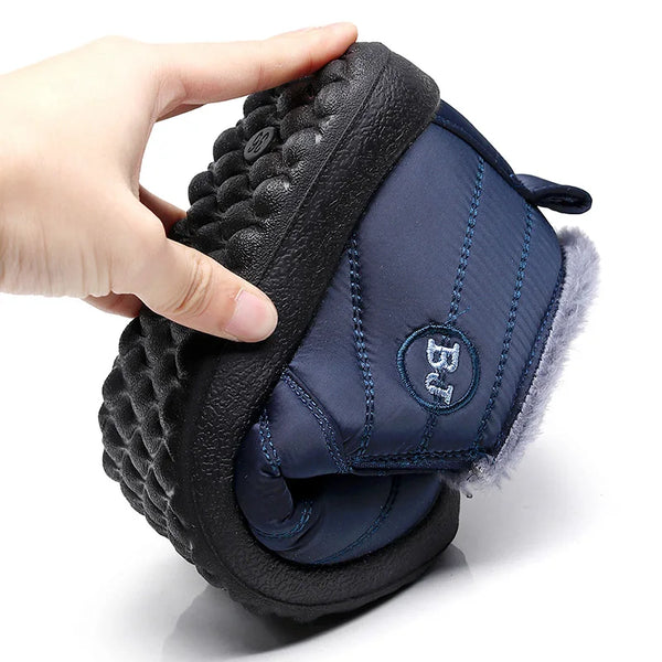 Men's Winter Snow Boots – Waterproof Warm Fur Ankle Boots, Outdoor Botas Hombre, Durable Cold-Weather Footwear