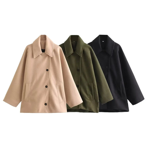 Women's Oversized Long Jacket – Autumn Winter Trench Coat, Bomber Style, New Arrival