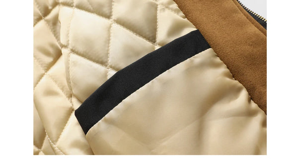 Men's Warm Bomber Jacket – Autumn Winter Hooded Windbreaker, Hiking Parka, Thermal Zip