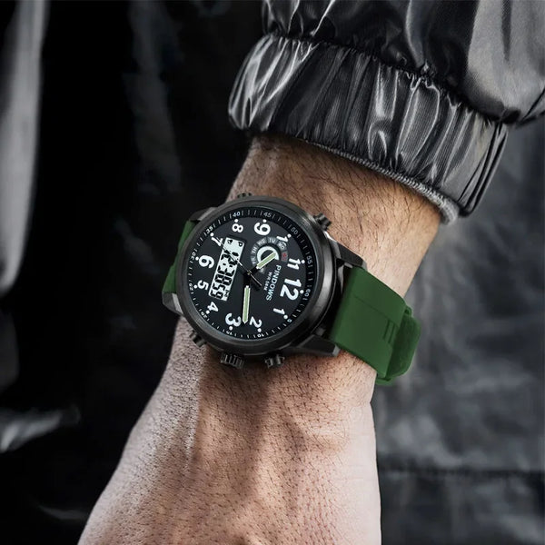 Men's Luxury Sport Watch 2024 – Waterproof Steel Case, Large Dial, Quartz Electronic Movement