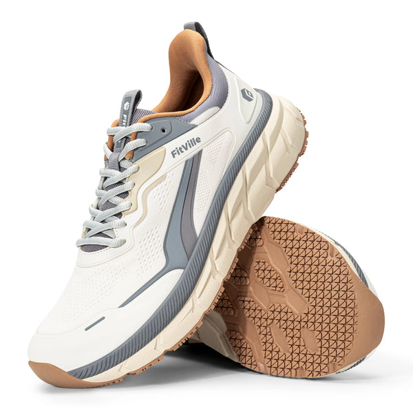 FitVille Men's Wide Toe Box Running Shoes – Extra Wide Width, Cushioned, Non-Slip, Lightweight & Breathable Sneakers