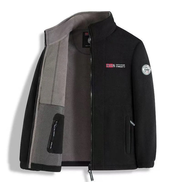 Men’s Norwegian Wool Winter Jacket – Thick, High-Neck, Warm Tight Fit Coat, US Sizing