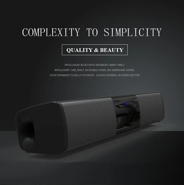 Super Powerful Sound Bar Portable Wireless Bluetooth Speaker Surround Stereo Home TV Sound Box Subwoofer FM Radio caixa de som