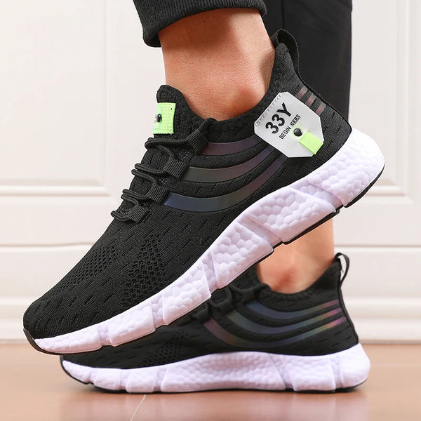 Luxury Brand Casual Sneakers – Men's & Women's Summer Running Shoes, Breathable Fashion Lace-Up Walking Footwear