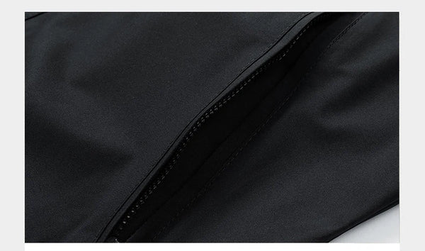 Men's Waterproof Hooded Windbreaker – Lightweight Cargo Bomber Jacket for Hiking & Camping