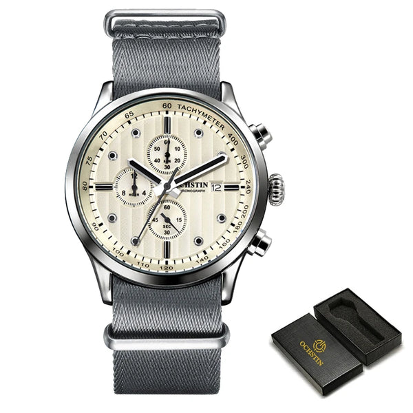 2025 OCHSTIN Men’s Military Watch – Quartz Chronograph, Waterproof, Luminous, Date, Luxury Wristwatch