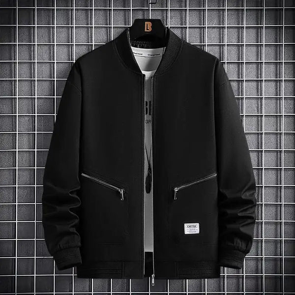 Men's Plus Size Bomber Jacket – 7XL–9XL Zipper Coat, Autumn Winter Outerwear