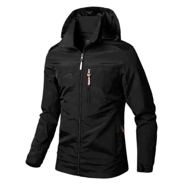 Men's Waterproof Military Windbreaker Jacket – Hooded Combat Bomber Coat for Autumn Outdoor Hiking & Biking
