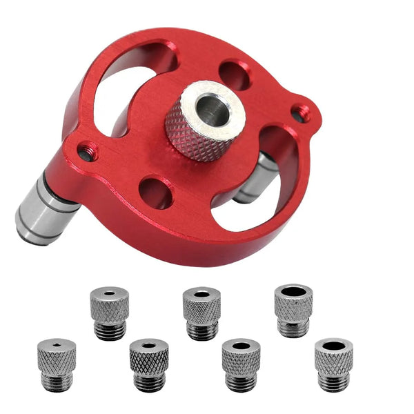 3-10mm Dowel Jig Kit - Self Centering Drill Guide Locator with 8 Steel Bushing -Woodworking Aluminum Alloy Hole Puncher