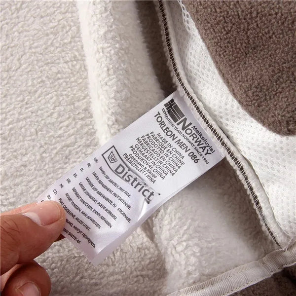 Men’s Norwegian Fleece Jacket – Thick Double-Sided, Casual Loose Fit, Plus Size Winter Coat