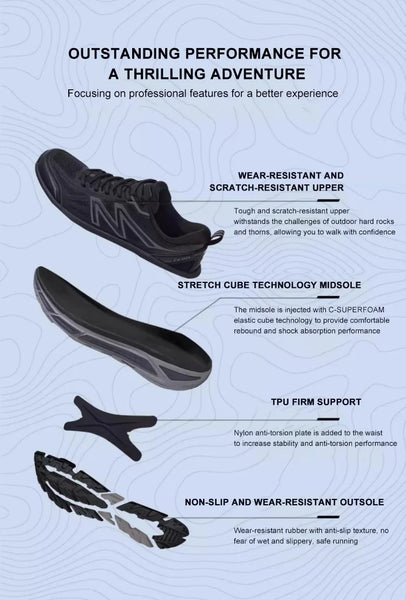 GOLDEN CAMEL Motion Control Sports Shoes – Men's & Women's All-Terrain Running Sneakers, Breathable Outdoor Jogging Footwear