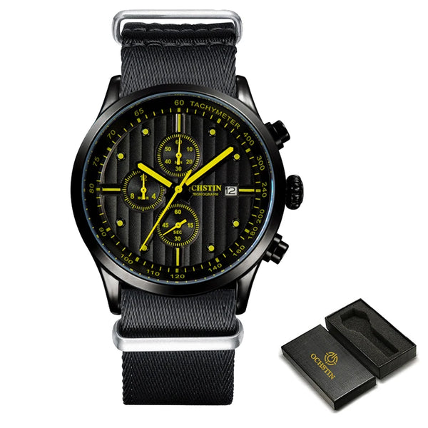 2025 OCHSTIN Men’s Military Watch – Quartz Chronograph, Waterproof, Luminous, Date, Luxury Wristwatch