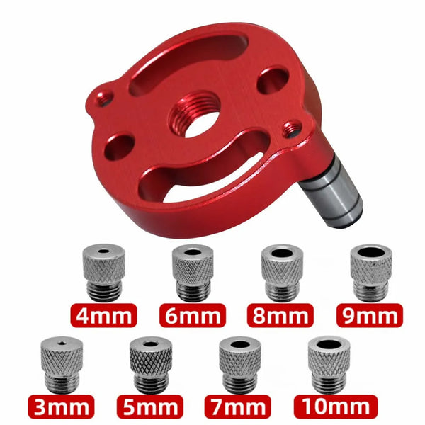 3-10mm Dowel Jig Kit - Self Centering Drill Guide Locator with 8 Steel Bushing -Woodworking Aluminum Alloy Hole Puncher