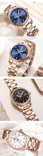 CARNIVAL Women’s Automatic Watch – Rose Gold, Stainless Steel, Calendar, Luminous, Waterproof Mechanical 8685