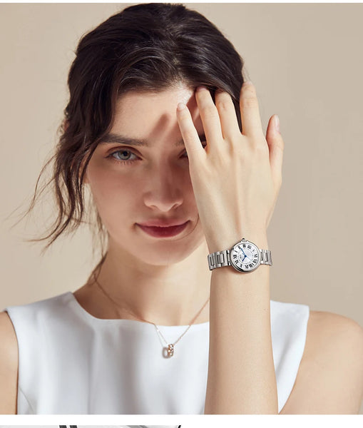 CARNIVAL Women’s Quartz Watch – Luxury Sapphire, Stainless Steel, Waterproof Fashion Wristwatch, Relogio Feminino