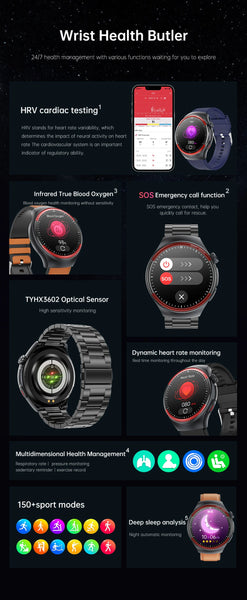 2025 New Laser detection Blood pressure Smart Watch Men Heart rate Pulse Three highs Blood oxygen Call Health Sports NFC Watches
