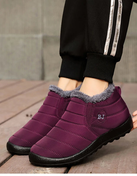 Men's Winter Snow Boots – Waterproof Warm Fur Ankle Boots, Outdoor Botas Hombre, Durable Cold-Weather Footwear