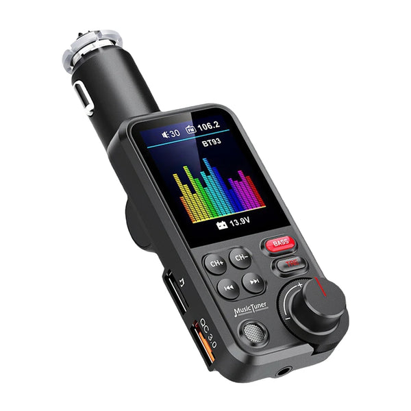 1.8 Inch Music Player Treble Bass Sound Bluetooth-Compatible Car Wireless USB Fast Charger AUX Auto Aux Radio Hands Free Car Kit